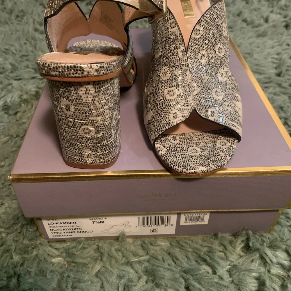 7.5 LOUIS ET CIE KAMBER crocodile sandals practically new! - Picture 5 of 5